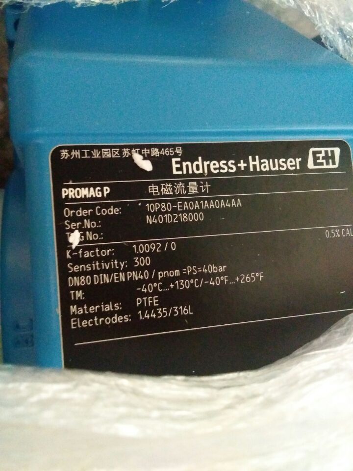 E+H 流量計 10P80-EA0A1AA0A4AA